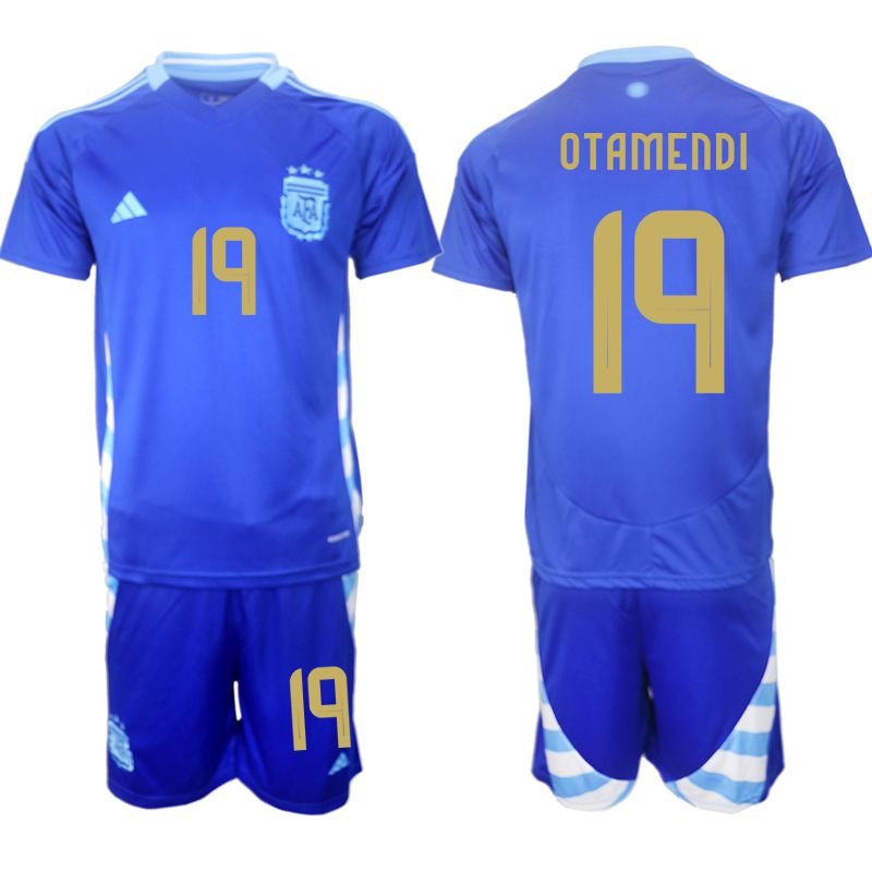 Men 2024-2025 Season Argentina away blue #19 Soccer Jersey->argentina jersey->Soccer Country Jersey